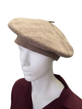 French Style Wool Tan Beret.